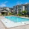 pool with reclining seats and modern stonework